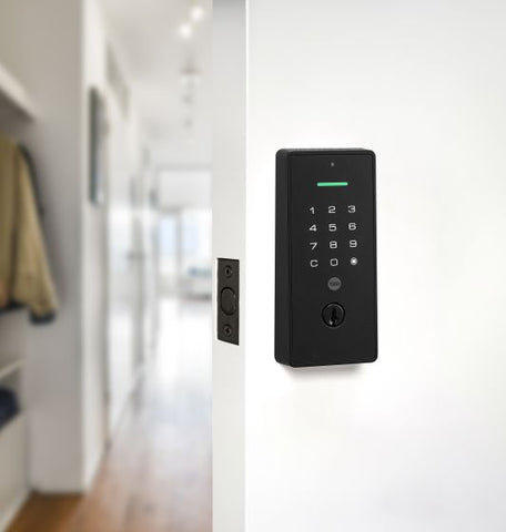 YALE LIBI DIGITAL DEADBOLT KEYED MATT BLACK - primehardware