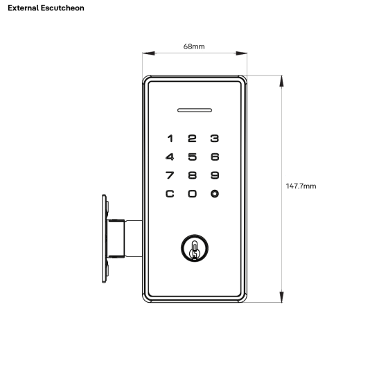 YALE LIBI DIGITAL DEADBOLT KEYED  MATT BLACK