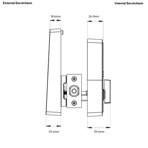 YALE LIBI DIGITAL DEADBOLT KEYED MATT BLACK - primehardware