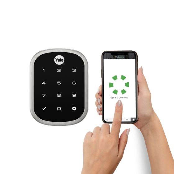 Yale Assure Sl Satin Chrome With Yale Home Apple Hk Satin - primehardware