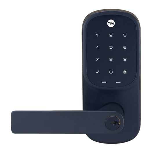 Yale Assure Keyed Lever Matt Black With Yale Home Module - primehardware