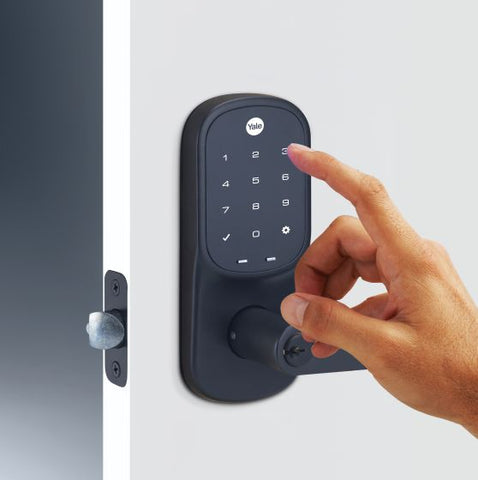 Yale Assure Keyed Lever Matt Black With Yale Home Module - primehardware