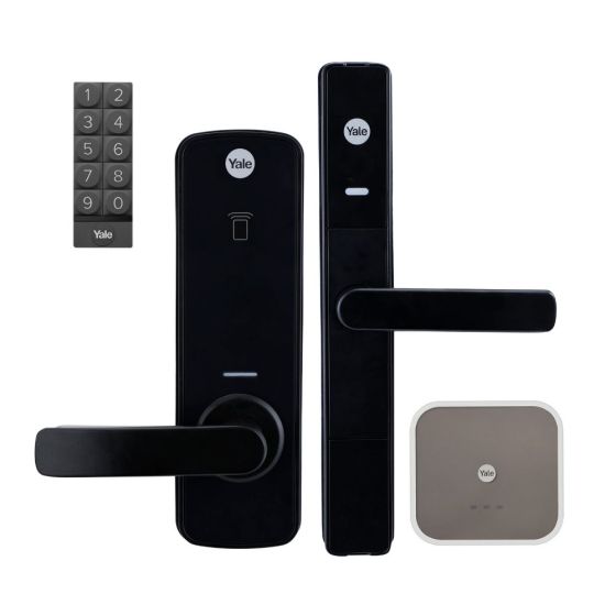 Yale Unity Entrance Lock Kit Matt Black; Entrance Lock - primehardware
