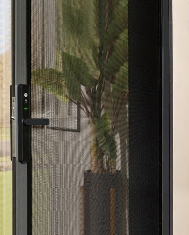 Yale Unity Security Screen Door Lock Matt Black Silver - primehardware