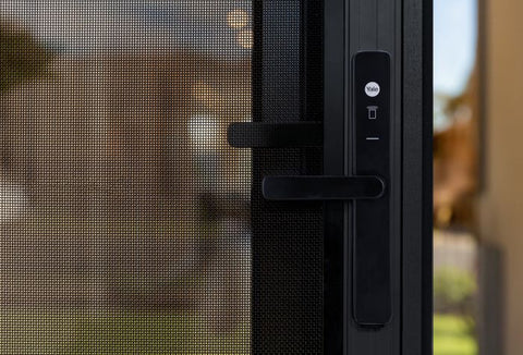 Yale Unity Security Screen Door Lock Matt Black Silver - primehardware