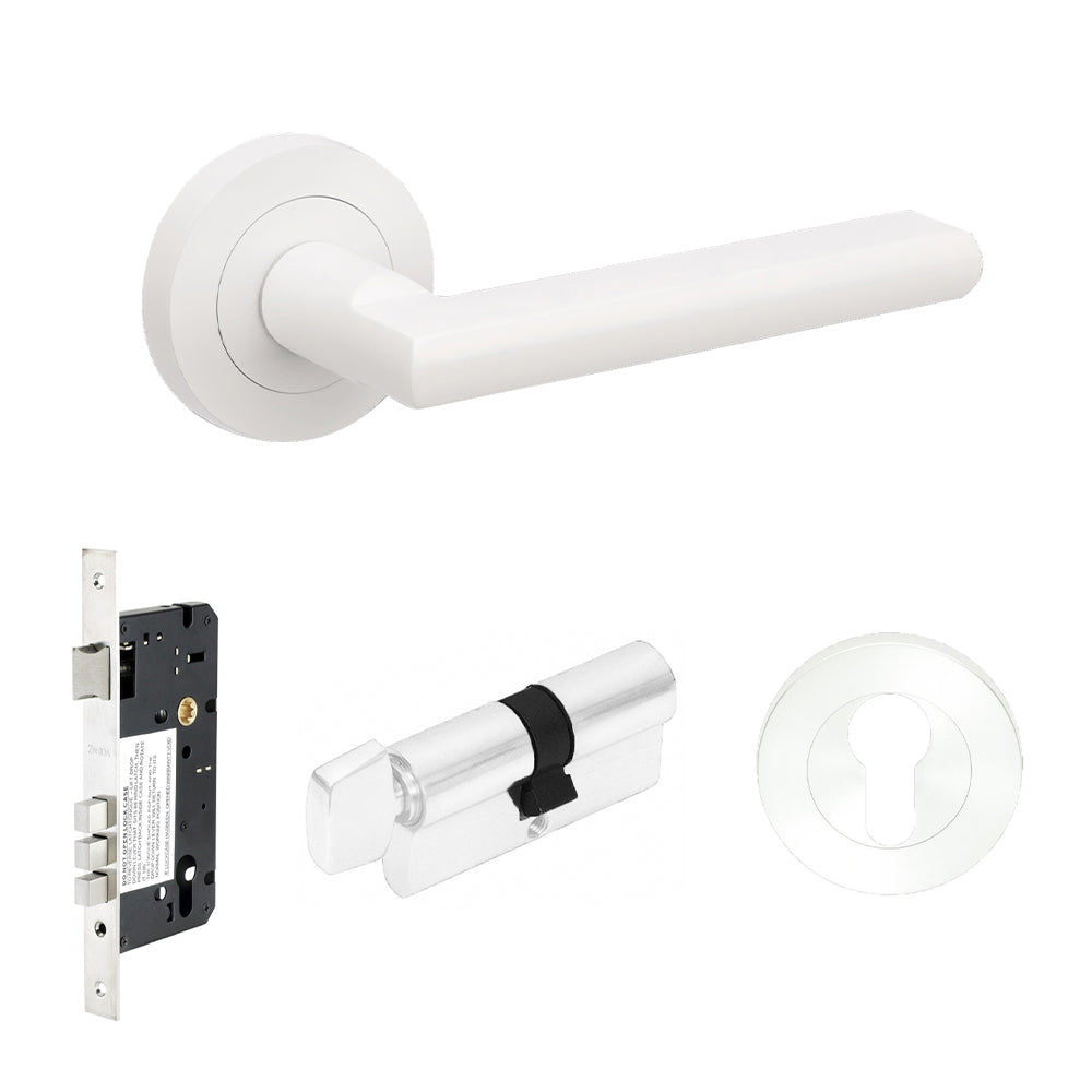 Zanda Epic Door Lever — Entrance Set 70mm Cylinder (Key/Turn) - primehardware