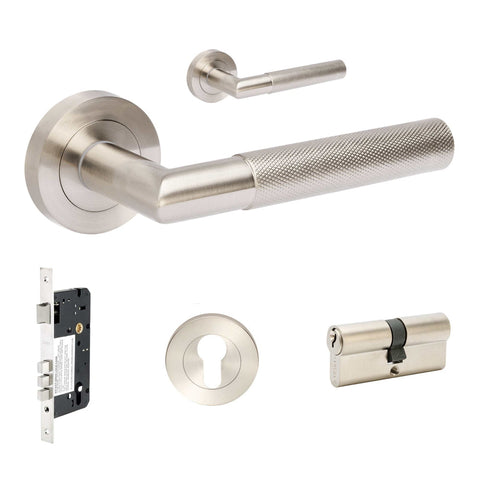 Zanda Vertex Door Lever — Entrance Set 60mm Cylinder (Key/Key) - primehardware