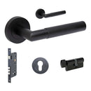 Zanda Vertex Door Lever — Entrance Set 60mm Cylinder (Key/Turn) - primehardware