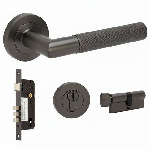 Zanda Vertex Lever Handle – Knurled Square Profile | Astron Range - primehardware