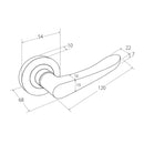 Zanda Stride Door Lever — Separate Privacy Set - primehardware