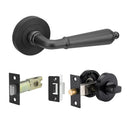 Zanda Oxford Door Lever — Integrated Privacy Set 60mm Backset - primehardware