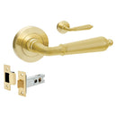 Zanda Oxford Door Lever — Integrated Privacy Set 60mm Backset - primehardware
