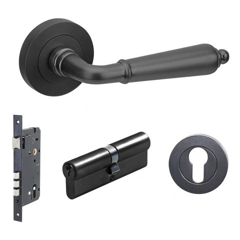 Zanda Oxford Door Lever — Entrance Set 70mm Cylinder (Key/Key) - primehardware