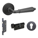 Zanda Oxford Door Lever — Entrance Set 70mm Cylinder (Key/Turn) - primehardware