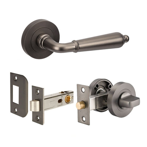 Zanda Oxford Door Lever — Privacy Set 60mm Backset - primehardware