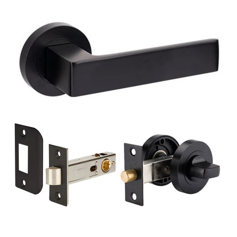 Zanda Boston Door Lever — Privacy Set 60mm Backset - primehardware