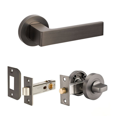 Zanda Boston Door Lever — Privacy Set 60mm Backset - primehardware
