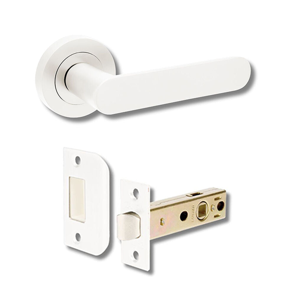 Zanda Duke Door Lever — Integrated Privacy Set 60mm Backset - primehardware