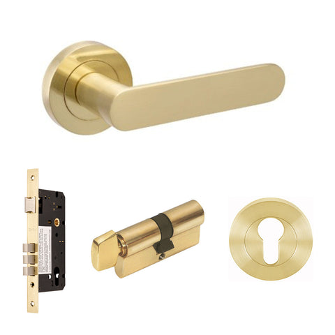 Zanda Duke Door Lever — Entrance Set 60mm Cylinder (Key/Turn) - primehardware