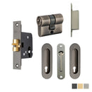 Zanda Oval Style Sliding Door Euro Lock Kit - primehardware