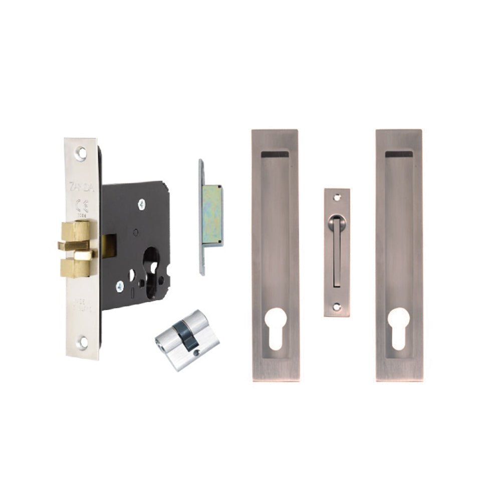 Zanda Verve Sliding Door Lock Kit — 200mm - primehardware