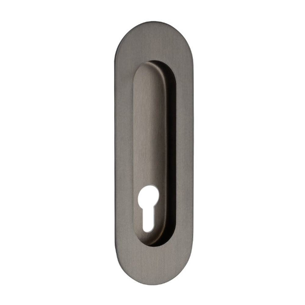 Zanda Oval Flush Pull — Concealed Fix with Euro Keyhole - primehardware