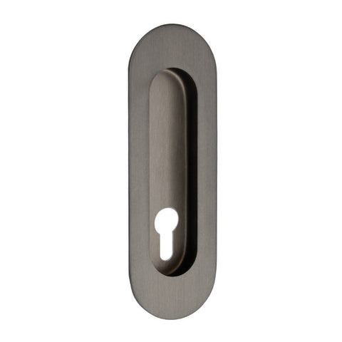 Zanda Oval Flush Pull — Concealed Fix with Euro Keyhole - primehardware