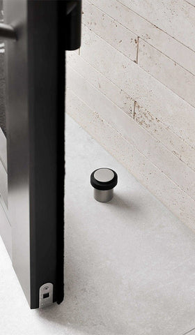 Zanda Round Door Stop Aluminium Floor Mount 60mm - primehardware
