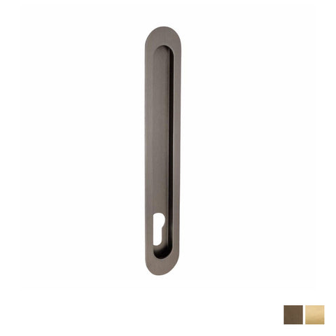 Zanda Duke Flush Pull 250x40mm — with Euro Hole - primehardware