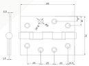 Zanda Door Butt Hinge Loose Pin — 100mm - primehardware