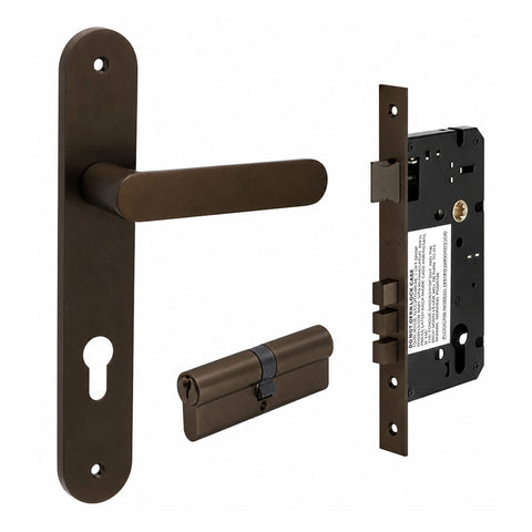 Zanda Duke Lever Longplate Handle — Entrance Set (70mm Key/Key) - primehardware