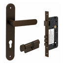 Zanda Duke Lever Longplate Handle — Entrance Set (70mm Key/Turn) - primehardware