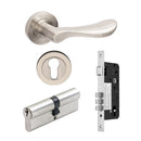 Zanda Juno Door Lever — Entrance Set Cylinder (60mm Key/Key) - primehardware