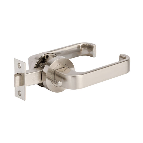 Zanda Streamline Door Lever — Integrated Privacy Set 60mm Backset - primehardware