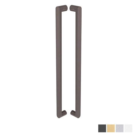 Zanda Duke Pull Handle Pair | 316SS Ember Bronze 630mm Back to Back AS1428 - primehardware