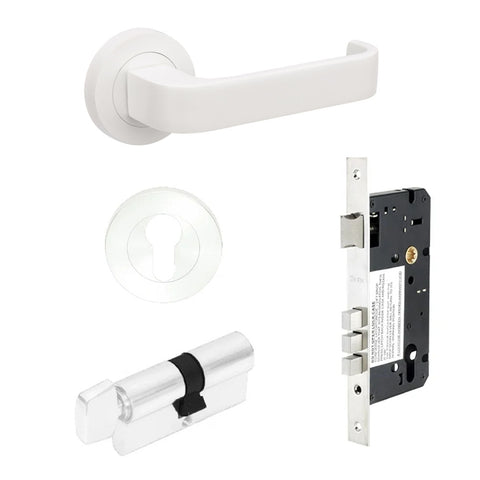 Zanda Streamline Door Lever — Entrance Set 70mm Cylinder (Key/Turn) - primehardware