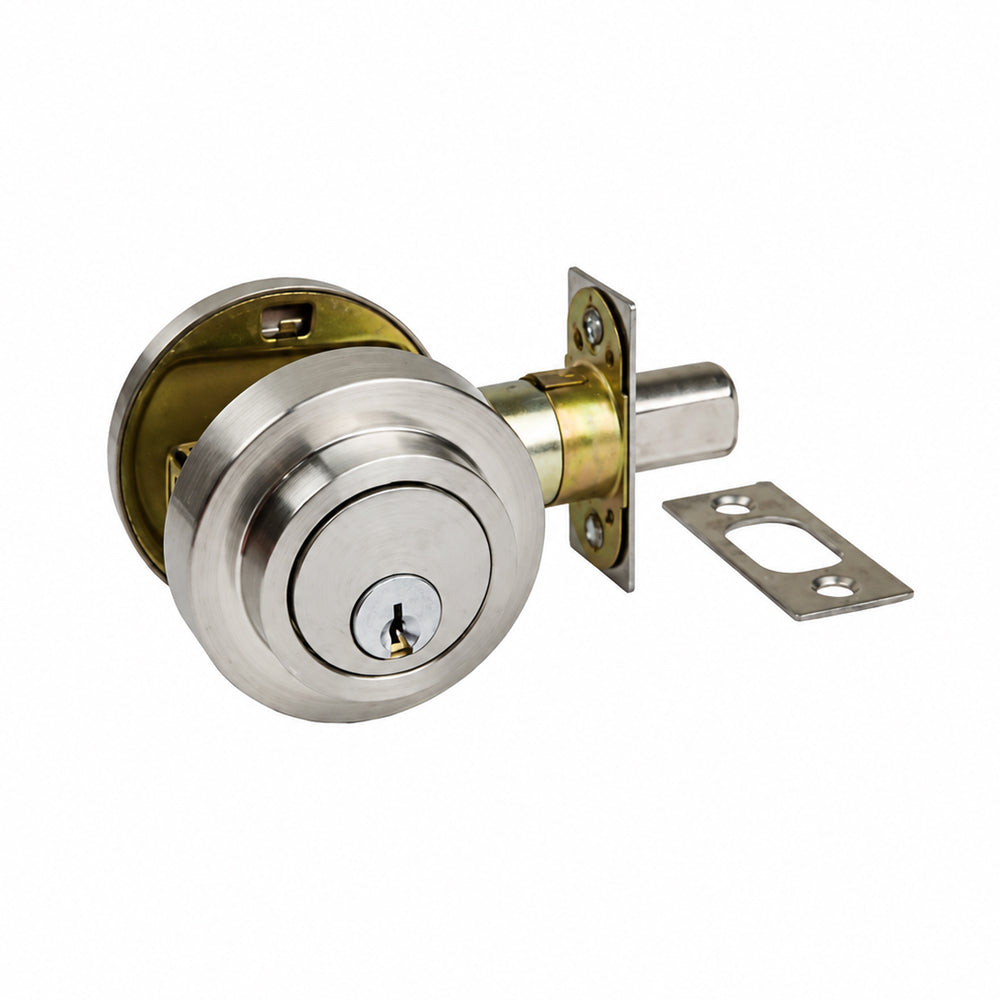 Zanda Round Slimline Deadbolt Double Cylinder - primehardware
