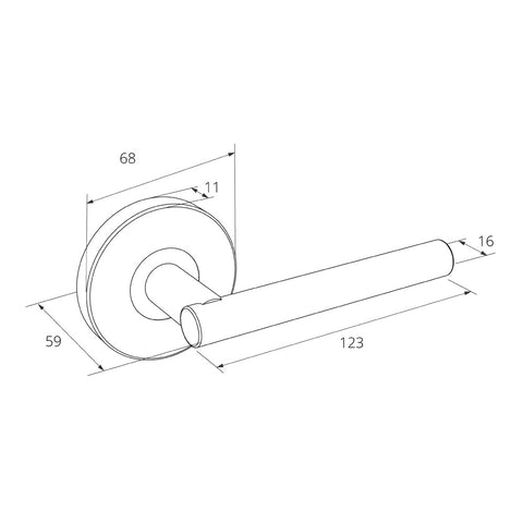 Zanda Baxter Door Lever — Passage Set - primehardware