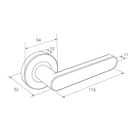 Zanda Duke Door Lever — Entrance Set 70mm Cylinder (Key/Turn) - primehardware