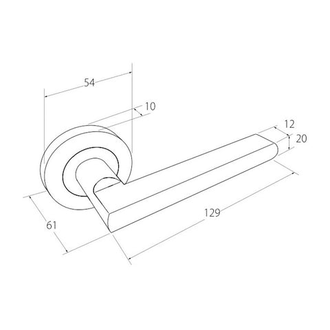 Zanda Epic Door Lever — Privacy Set 60mm Backset - primehardware