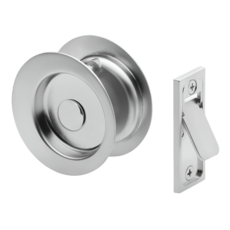 Gainsborough Passage Sliding Cavity Set Circular Satin Chrome 396SCS - primehardware