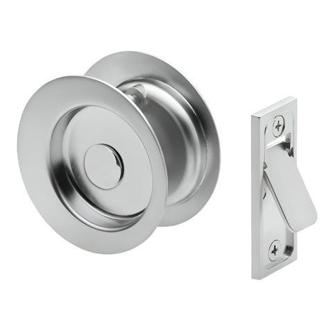 Gainsborough Passage Sliding Cavity Set Circular Satin Chrome 396SCS - primehardware