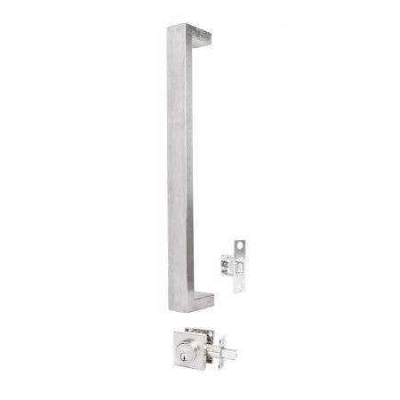 Gainsborough Oblong 450mm Pull Handle Entrance Set Stainless Steel OBL450PHENTSSK - primehardware