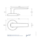 Gainsborough Neue Aurora Entrance Key-in-Lever Set Satin Brass