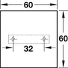 Furniture handle, Urban Aluminium, pull handle, Chrome - plated, matt 60 x 22 mm - primehardware