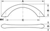 Cabinet Furniture handle, Bow handle, zinc alloy Showcase collection - primehardware
