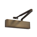 Ember bronze door closer on a white background