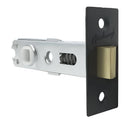 Gainsborough Tubular Latch D Strike Rectangular 60mm Dual Sprung Matte Black 480MBS - primehardware