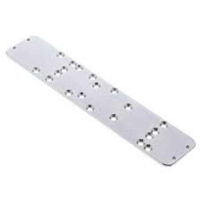 Lockwood Flat Slide Rail Mounting Plate to Suite 2615 & 2616 Silver FD2616 - 103SIL - primehardware