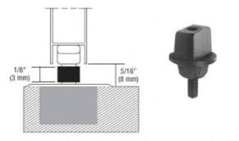 Lockwood 8800 Series Left Hand 3 Degree Offset Spindle Insert x 5mm No Finish  SP884-60-5LH